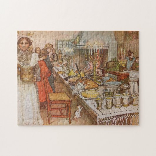Kerstmis Carl Larsson Legpuzzel (Horizontaal)