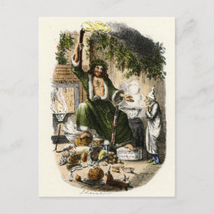 Kerstmis Carol - Aanwezig Spook van Kerstmis Feestdagenkaart