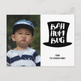 Kerstmis Carol Bah Humbug Holiday Foto Briefkaart