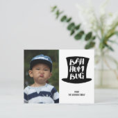 Kerstmis Carol Bah Humbug Holiday Foto Briefkaart (Staand voorkant)