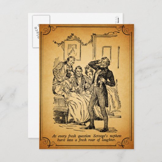Kerstmis Carol: Een vers Gebrul van Gelach Feestdagenkaart (Voorkant / Achterkant)