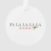 Kerstmis Carol Fa La Holly NAAM Feestelijk plezier Ornament (voorkant)