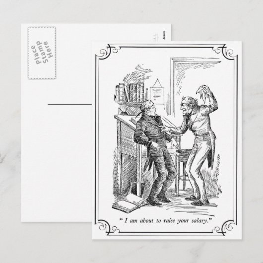 Kerstmis Carol: Hef Uw Salaris op Feestdagenkaart (Voorkant / Achterkant)