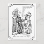 Kerstmis Carol: Hef Uw Salaris op Feestdagenkaart (Voorkant)