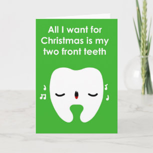Kerstmis Carol Singing Tooth Card Feestdagen Kaart