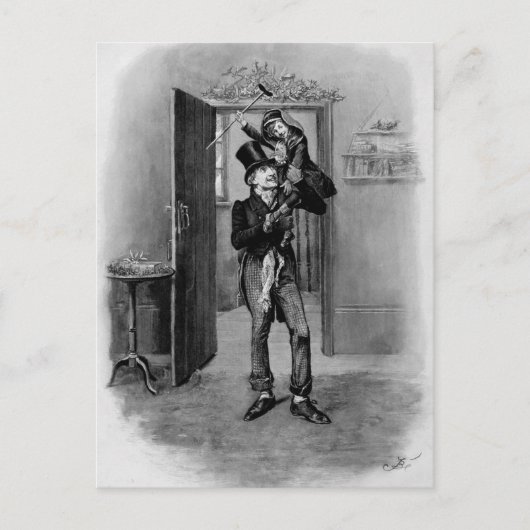 Kerstmis Carol: Uiterst kleine Tim Feestdagenkaart (Voorkant)