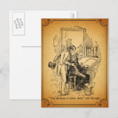 Kerstmis Carol: Verlof het alleen Feestdagenkaart (Voorkant / Achterkant)