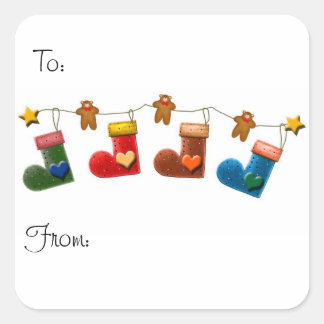 Kerstmis Carroll Vierkante Sticker