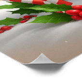 Kerstmis Cartoon Paard Met Kerstman Hoed Poster (Hoek)