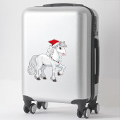 Kerstmis Cartoon Paard Sticker (Koffer)