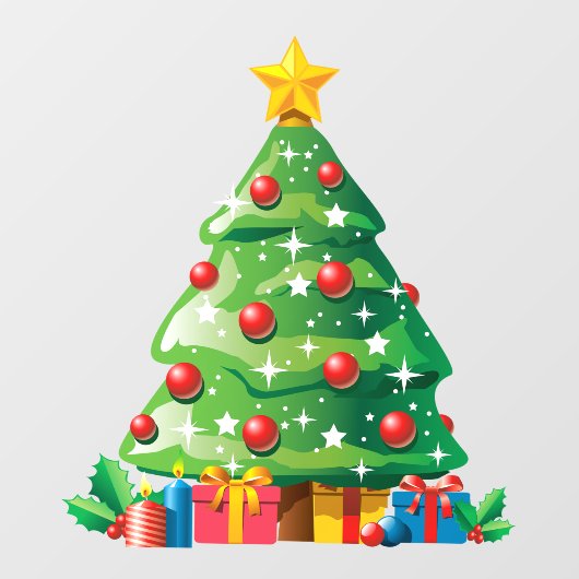 Kerstmis Cartoon Raamsticker (Vel)