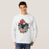 Kerstmis cartoon Robin logo T-shirt (Voorkant volledig)