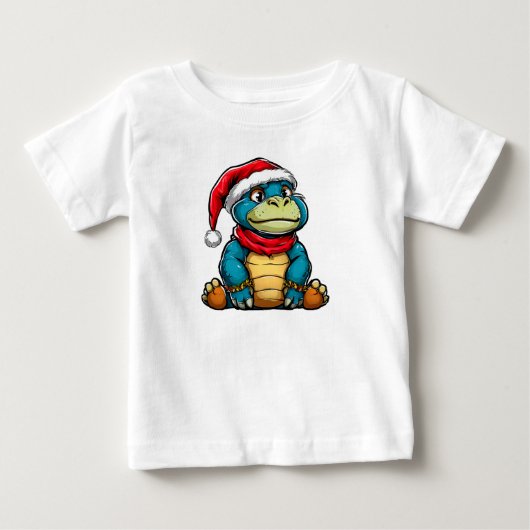 Kerstmis cartoondinosaurus Kerstgeschenk (Voorkant)