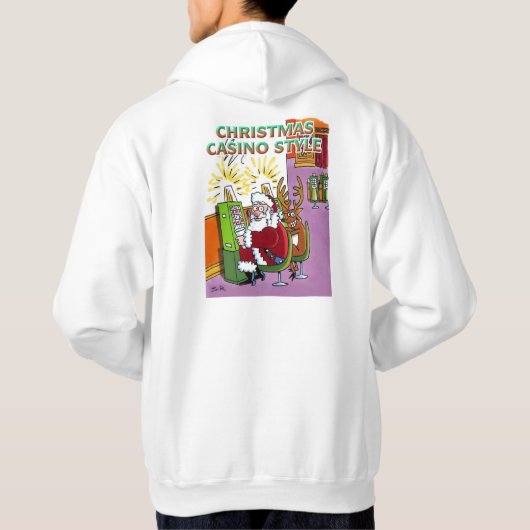 Kerstmis Casino Stijl hoodie (Achterkant)