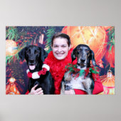 Kerstmis - Catahoula Brita en Labrador Cooper Poster (Voorkant)
