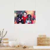 Kerstmis - Catahoula Brita en Labrador Cooper Poster (Keuken)