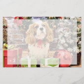 Kerstmis - Cavalier King Charles Spaniel Maverick Briefpapier (Voorkant)