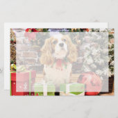 Kerstmis - Cavalier King Charles Spaniel Maverick Briefpapier (Voorkant / Achterkant)