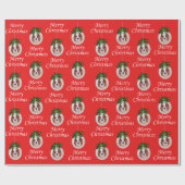 Kerstmis Cavalier Spaniel Ornamenten Cadeau Papier (Vlak)