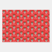 Kerstmis Cavalier Spaniel Ornamenten Cadeaupapier (Voorkant 3)