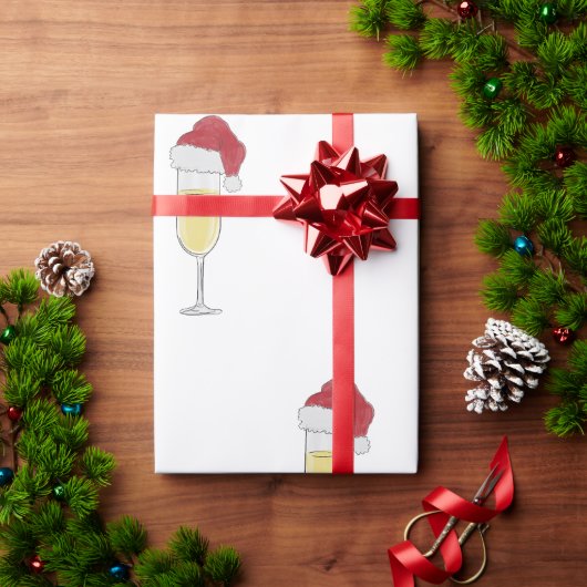Kerstmis Champagne Lover Feestelijk Cadeaupapier (Feestdagen Geschenken)
