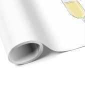 Kerstmis Champagne Lover Feestelijk Cadeaupapier (Rol Hoek)