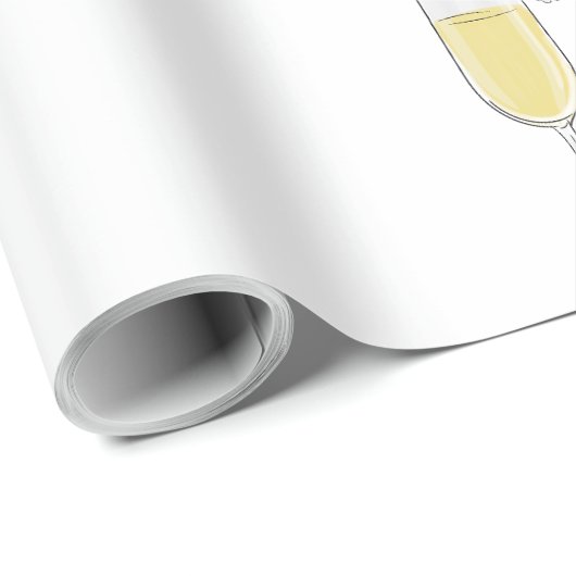Kerstmis Champagne Lover Feestelijk Cadeaupapier (Rol Hoek)