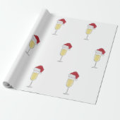 Kerstmis Champagne Lover Feestelijk Cadeaupapier (Uitgerold)