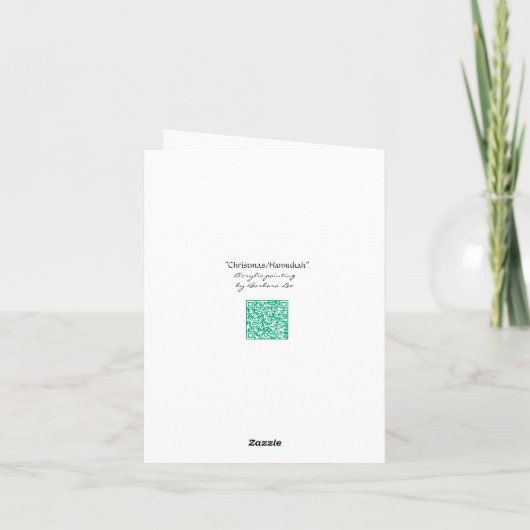 Kerstmis/Chanukka uniek feest Feestdagen Kaart (Achterkant)