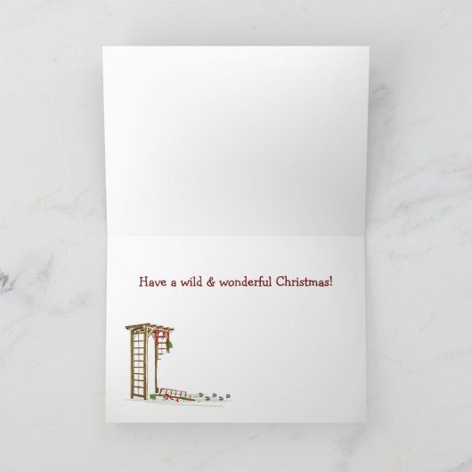 Kerstmis Chaos: Buffalo Bedankkaart (Binnen)