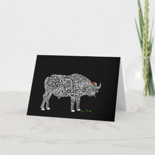 Kerstmis Chaos: Buffalo Bedankkaart
