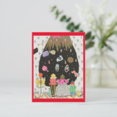 Kerstmis, Charles Martin Briefkaart (Staand voorkant)