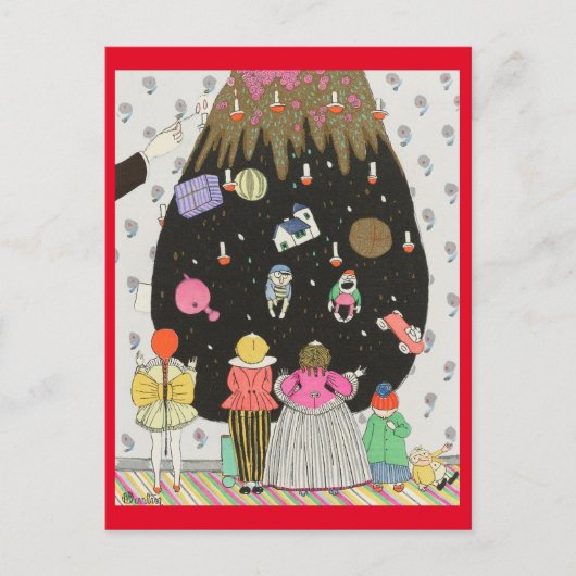 Kerstmis, Charles Martin Briefkaart (Voorkant)