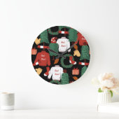 Kerstmis charme: feestelijk patroon spelen. grote klok (Huis)