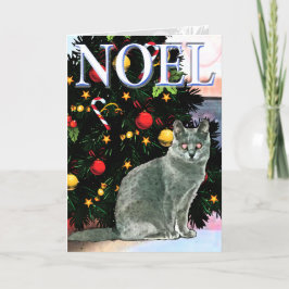 Kerstmis Chartreux Groet Feestdagen Kaart