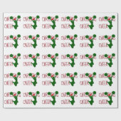 Kerstmis Cheer Cheerleader Holiday Spirit Cadeaupapier (Vlak)