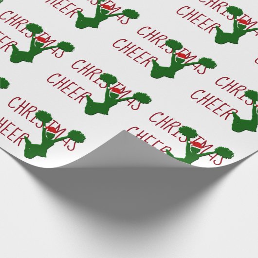Kerstmis Cheer Cheerleader Holiday Spirit Cadeaupapier (Hoek)