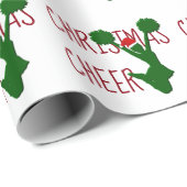 Kerstmis Cheer Cheerleader Holiday Spirit Cadeaupapier (Rol Hoek)