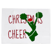 Kerstmis Cheer Cheerleader Holiday Spirit Large Cadeautasje (Achterkant)