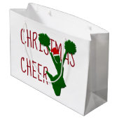 Kerstmis Cheer Cheerleader Holiday Spirit Large Cadeautasje (Achterkant Gekanteld)