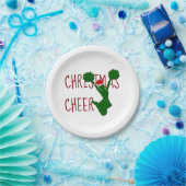 Kerstmis Cheer Cheerleader Holiday Spirit Papieren Bordje (Feest)