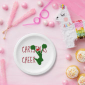 Kerstmis Cheer Cheerleader Holiday Spirit Papieren Bordje (Feest)