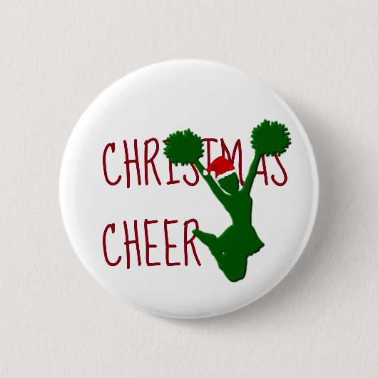 Kerstmis Cheer Cheerleader Holiday Spirit Ronde Button 5,7 Cm (Voorkant)