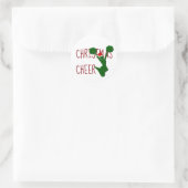 Kerstmis Cheer Cheerleader Holiday Spirit Ronde Sticker (Tas)