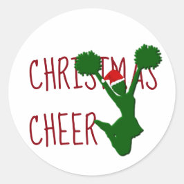 Kerstmis Cheer Cheerleader Holiday Spirit Ronde Sticker