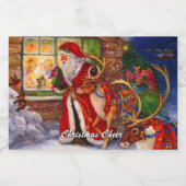 Kerstmis Cheer Likeurfles Etiket (Enkel label)