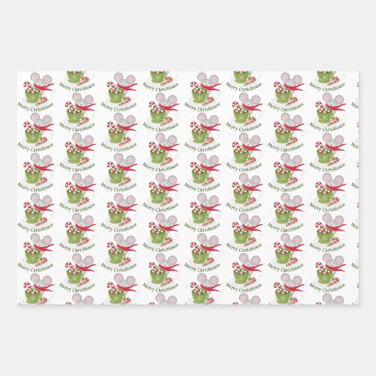 Kerstmis Cheer Matte 19" x 29" Inpakpapier Vel (Voorkant)