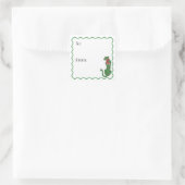 Kerstmis Cheetah Cadeau Sticker (Tas)
