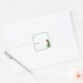 Kerstmis Cheetah Cadeau Sticker (Envelop)