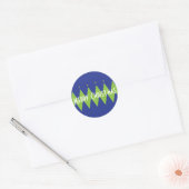 Kerstmis "Chevron Trees" personaliseren Ronde Sticker (Envelop)